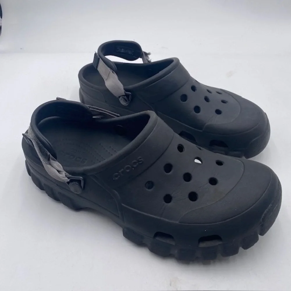 Crocs Classic All-Terrain Clog Sandals Mens 10 Women 12 Black Rugged Hiking Gorp